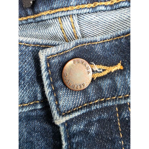 Banana Republic High-Rise Straight Premium Denim Jeans Size 27 - Picture 9 of 11